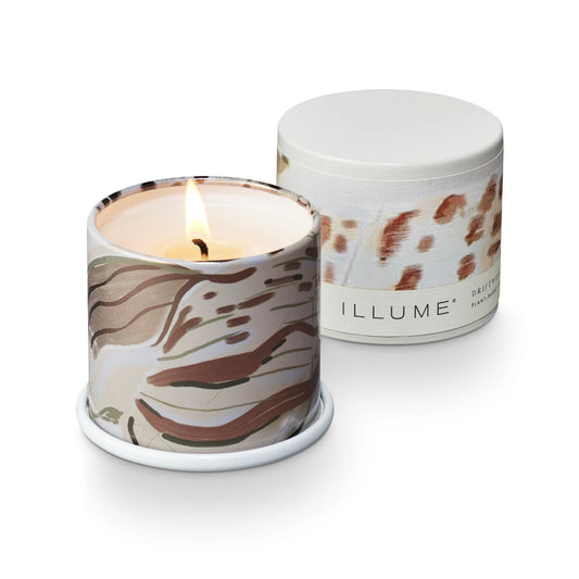 Illume Driftwood Tin Candle