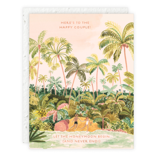 Beach Lovers Wedding Card