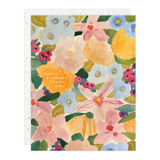 Pretty Girl Birthday Card
