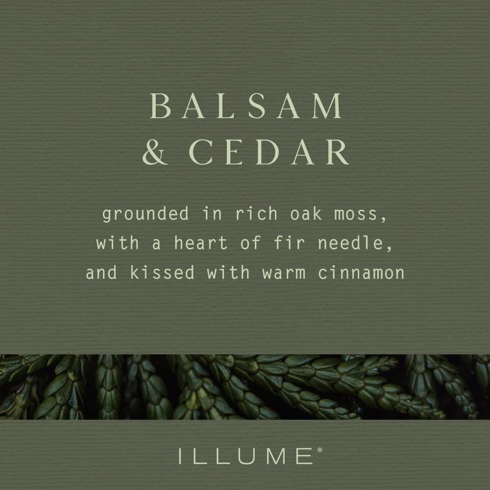 Illume Balsam & Cedar Glass Candle