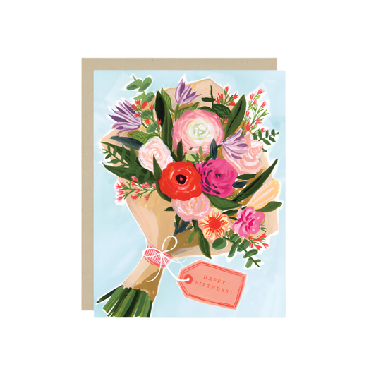 Bouquet Birthday Card