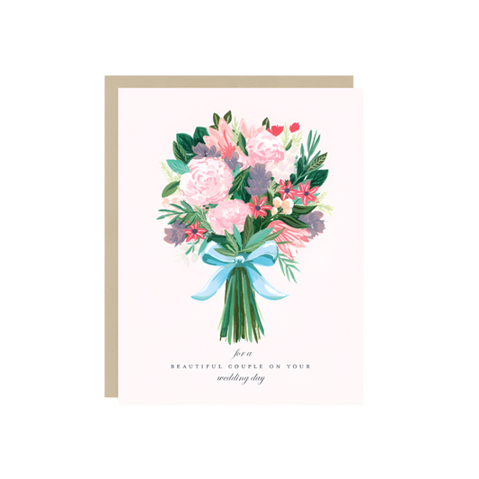 Bouquet Wedding Card