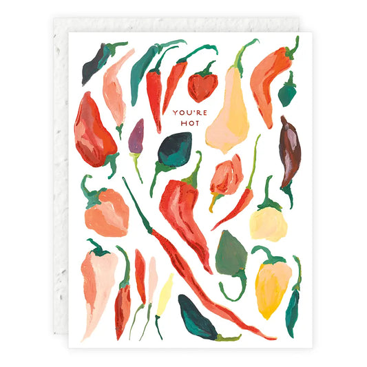 Hot Peppers Love Card