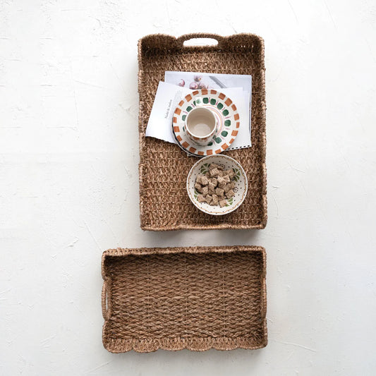 Scalloped Edge Braided Bankuan Trays