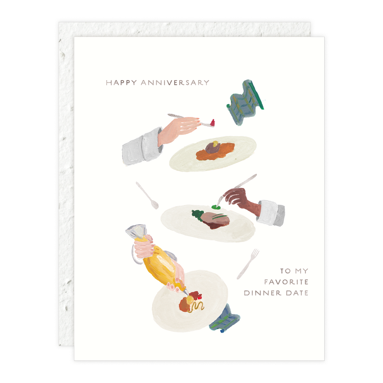 Dinner Date Anniversary Card