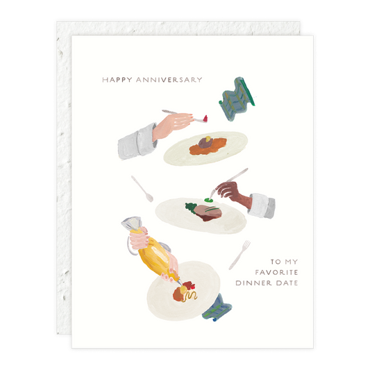 Dinner Date Anniversary Card
