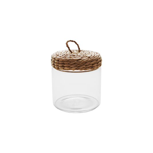 Glass Jar with Woven Lid