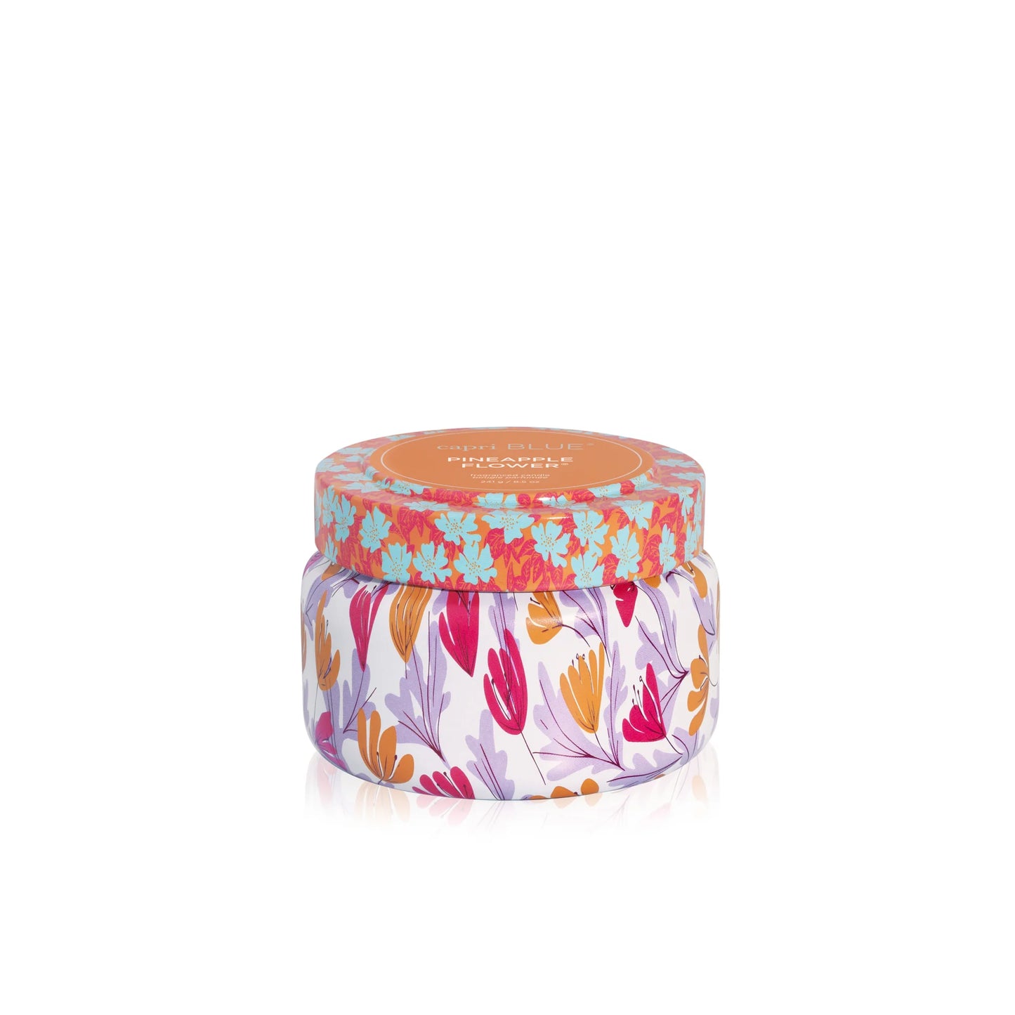 Capri Blue Pineapple Flower Candle