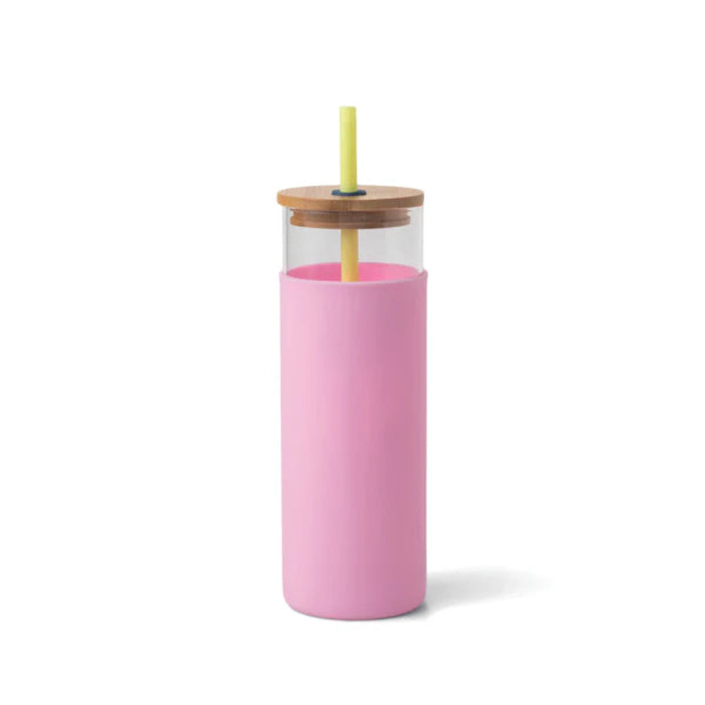 Glass Tumbler With Straw