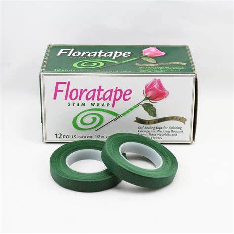 Green Floral Stem Tape Roll